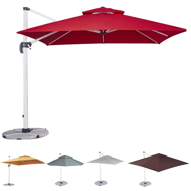 Большой открытый зонт для ресторана, сада, патио, отдыха, путь, Солнцезащитный металлический пляжный зонт, тент, большой Римский зонт