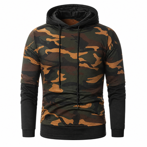 เสื้อฮู้ดผู้ชายลายพราง Camo After Dark ทรงเข้ารูป สวมใส่สบายสำหรับฤดูใบไม้ร่วง ผลิตจากผ้าโพลีเอสเตอร์ 100% แบบเฟรนช์เทอร์รี่ถัก - Product Image 4