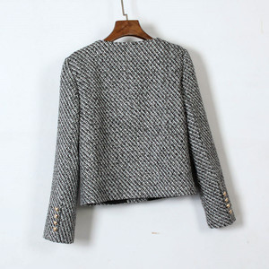 Hot <span class=keywords><strong>Sale</strong></span> Frauen Einfache Woll mäntel Casual Plain Anzug Lady Buttons Cardigans Cropped Tops Kurze <span class=keywords><strong>Blazer</strong></span> Mantel Jacken - Product Image 3