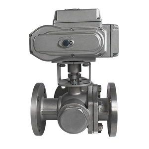 Vanne à bille motorisée électrique à 3 voies en L Covna Hk60-Q-TF DN80 3 pouces 24V DC en acier inoxydable CF8M avec raccord à bride - Product Image 6