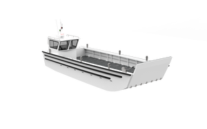 Barge de travail en aluminium de 8 tonnes, 11 m, en mer ouverte, bateau de transport, embarcation de débarquement avec cabine - Product Image 5