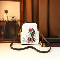 Sac à main vintage 3D gaufré pour femme, sac bandoulière rétro avec portrait de dame, sac messager, pochette de téléphone de créateur