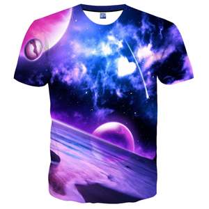 T-Shirt sportiva estiva stile Casual Unisex oversize Top T-Shirt 2023 nuova da <span class=keywords><strong>uomo</strong></span> con stampa 3D spaziale astronauta a manica corta personalizzata Unisex - Product Image 3