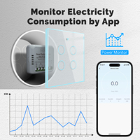Módulo de Interruptor Inteligente Zigbee Tuya LangYeao 16A, 1 Canal, 2 Vías, Monitoreo de Energía, Compatible con Alexa y Google Home, Tamaño Mini