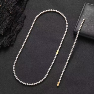 Conjunto de Joyería de Lujo Personalizado: Collar y Pulsera de Cadena de Tenis de Acero Inoxidable con Circonitas de 4mm para Hombre y Mujer - Product Image 5