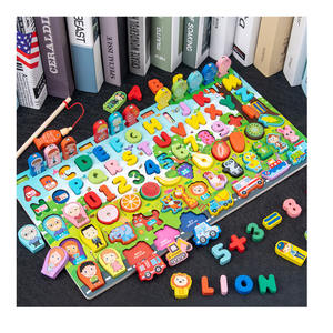 Giocattoli educativi Montessori per <span class=keywords><strong>bambini</strong></span> <span class=keywords><strong>gioco</strong></span> di matematica da tavolo in legno <span class=keywords><strong>pesca</strong></span> forme digitali educazione precoce regali per la prima educazione per - Product Image 1