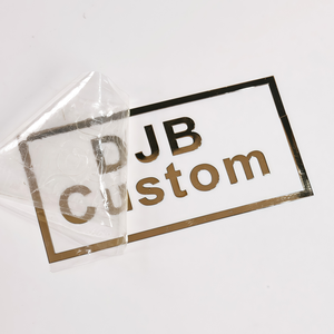 สติกเกอร์พลาสติกแบบกำหนดเองสำหรับบรรจุภัณฑ์เครื่องสำอางและน้ำหอม - ฉลากโลโก้แบบใสพร้อมบรอนซ์และปั๊มฟอยล์สีเงินร้อน - Product Image 1