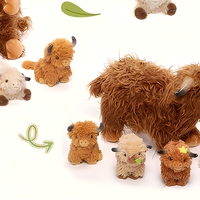 OUOZZZ Highland Cow Teddy Bear - Peluche en coton PP super douce - 14,5 pouces - Doudou pour garçons et filles - Cadeau mignon en peluche
