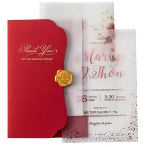 Neue 2021 Hochzeit Deluxe benutzer definierte Geburtstag einzigartige Abdeckung Acryl gefrostete Einladung karte