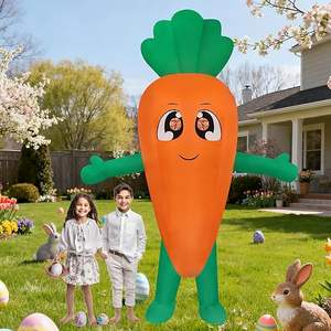 Disfraz de Zanahoria para Adultos, Divertido Disfraz de Frutas y Verduras Naranjas para Halloween, Cosplay, Pascua, Unisex - Product Image 1