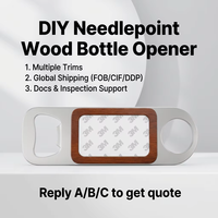 Ouvre-bouteille en bois épais et fer forgé, kit DIY de finition à l'aiguille 3M, ouvre-bouteille ergonomique à manche court, cadeau personnalisé en gros
