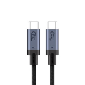 Câble USB 4.0 Type C, transfert de données 40 Gbps, affichage 8K/60Hz, charge rapide PD240W 5A, conducteur en cuivre pur, tressage en nylon, compatible iOS - Product Image 1