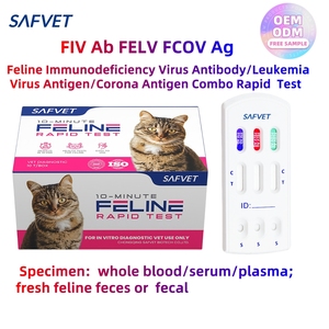 Kedi Fiv Felv Fcov testi antijen testi Felv Fiv Fcov Ag parazitler kedi için hızlı Test kiti - Product Image 2