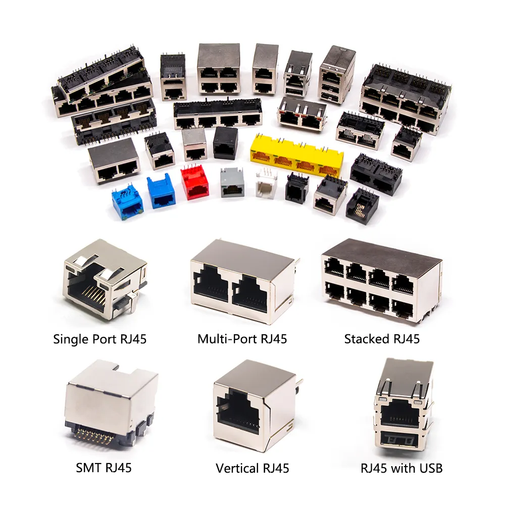 LANネットワークイーサネットプラグソケットコネクタRJ45メスオス