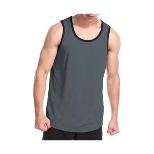 <b>Men's</b> <b>White</b> Cotton <b>Tank</b> <b>Top</b> O-Neck Solid Color Casual Knitted Sleeveless Quick Dry Breathable Eco-Friendly <b>for</b> Daily Wear - Product Image 5