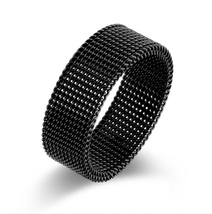 Anillo de Acero Inoxidable para Mujer, Diseño de Malla con Corazón, Joyería de Moda, Regalo, Anillo de Dedo, Colección Ask for Bear - Product Image 5