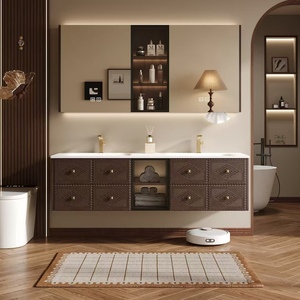 BALOM High End Custom Style Bathroom Cabinet Wood MDF Plywood Melamine Vanity with Smart Mirror Ready to Assemble OEM - Product Image 1