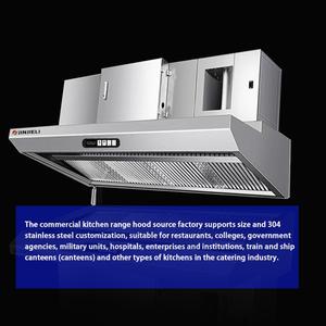 Campana Extractora Inteligente JINJELI para <span class=keywords><strong>Cocina</strong></span> Comercial, sin Ventilación, con Filtro Deflector, 98% de Eficiencia en la Eliminación de Humo, Bajo Consumo de Energía - Product Image 2