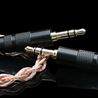 Câbles de mise à niveau pour écouteurs 4 brins Câble pour casque hybride 7N OCC haute pureté Câble pour casque audio HIFI IEM 0.78MM 2Pin 3.5MM Jack