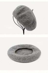 RTS 73 Colors Custom Villus Top Quality French Winter Hats Women Wool Beret Hats for Women - Product Image 5