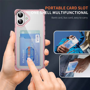 Coque de protection antichoc mate en TPU et PC avec porte-cartes intégré pour iPhone 17, 16, 15, 14, <span class=keywords><strong>13</strong></span> <span class=keywords><strong>Pro</strong></span> Max - Product Image 1