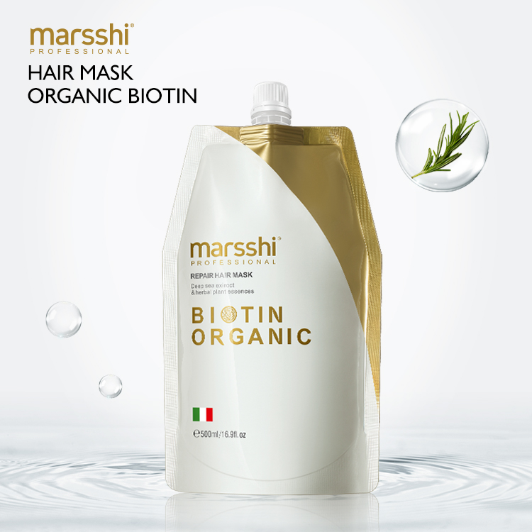 Сухой для ухода за волосами, 500 мл органические биотин натуральная маска для волос профессиональная Нейл-арт Краска OEM белка увлажнения волос Паровая маска для глаз