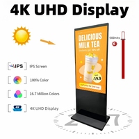 Kiosco de Internet ultrafino de 43 pulgadas precio standee CMS software interactivo LCD publicidad señalización digital pantalla táctil