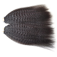 Cheveux Humains Bruts Vierge Remy 3b 3c Deep Jerry Yaki Ondulés Bruts Bouclés Body Wave Afro Crépus Raides Bouclés Birmans Extensions à Bande Adhésive