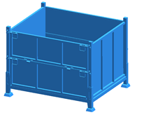 Contenedor plegable de <span class=keywords><strong>metal</strong></span> con jaula de alambre de acero de almacén a la venta - Product Image 2