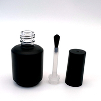 YALI N1004 Envase de Vidrio Vacío para Esmalte de Uñas de 15 ml, Forma Cilíndrica, Tapa con Pincel, Sellado, Estampado en Caliente, Serigrafía, Color Personalizado