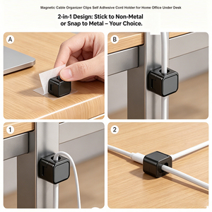 Clips Magnéticos Organizadores de Cables, Kit de Soporte Autoadhesivo para Cables, para Hogar, Oficina, Escritorio, Teléfono, Coche, <span class=keywords><strong>Pared</strong></span> - Product Image 2