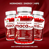 Gummies Extreme Curve Maca Plus 7500mcg |   Concentré haute puissance 15:1 pour le remodelage des fesses, des hanches et du corps, 60 unités, stimulant de la libido pour femmes