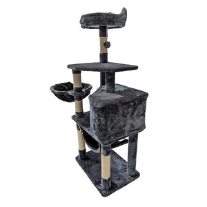 Pohon Kucing Dua Warna Ukuran Sedang Grosir, Tahan Lama Berkualitas Tinggi Desain <span class=keywords><strong>Stylish</strong></span> untuk Kucing Indoor dengan Tiang Garukan - Product Image 4