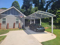 Abri de voiture/garage/abri de stationnement en polycarbonate traité thermiquement de haute qualité avec structure en aluminium