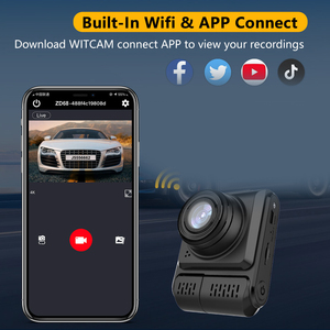 4K Dash Cam Ống Kính Kép Phía Trước Và Bên Trong Máy Ảnh Xe <span class=keywords><strong>Video</strong></span> Recorder <span class=keywords><strong>DVR</strong></span> Hộp Đen Tầm Nhìn Ban Đêm Cho Taxi Bãi Đậu Xe Màn Hình - Product Image 4