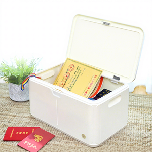 Boîte de rangement sécurisée, légère, de couleur unie, grande capacité, pour la maison, le bureau, la voiture, les objets de valeur, les documents, les dossiers confidentiels - Product Image 1