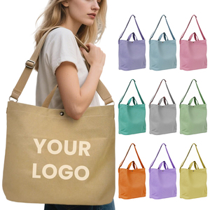 Bolsa de Compras Reutilizable de Algodón con Logotipo Personalizado, Bolsa de Mano de Tela de Lona para Viajes, Compras, Playa, para Hombre y Mujer - Product Image 3