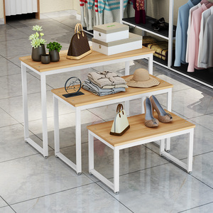 Espositore a Livelli Sfalsati per Negozi di Abbigliamento, Tessili per la Casa, Borse e Scarpe, Banco Espositivo, Scaffale per Fioristi, Isola Espositiva per Centri Commerciali - Product Image 2