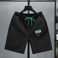 Shorts amples décontractés pour hommes, grande taille, en maille fine à carreaux, avec cordon de serrage, collection été, style mode