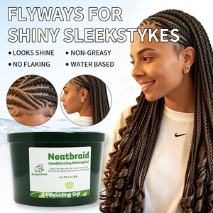 Gel coiffant non gras en vrac de 64 oz, OEM ODM, tenue forte, gel de contrôle pour les tresses, pour les tresseurs professionnels - Product Image 5