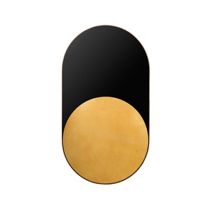 <span class=keywords><strong>Miroir</strong></span> mural ovale à cadre métallique moderne, avec <span class=keywords><strong>miroir</strong></span> <span class=keywords><strong>noir</strong></span>, pour l'entrée, salle de bains, salon - Product Image 3