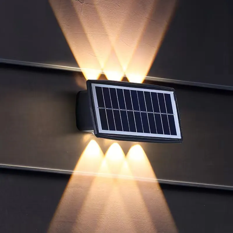 Modern outdoor solar lighting fixture garden lamp up and down led wall light solar wall spotlight