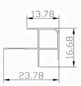 6063 loạt nhôm hồ sơ t-<span class=keywords><strong>profile</strong></span> 6063 loạt hợp kim WPC gốm trang trí tường góc gạch Trims tùy chỉnh cắt đúng - Product Image 2