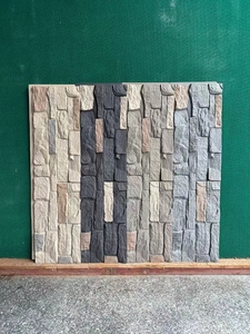 2024 nuevo diseño ligero PU panel de pared de piedra sintética <span class=keywords><strong>poliuretano</strong></span> interior y exterior 3D piedra cultural Big Rock Stone Brick - Product Image 6