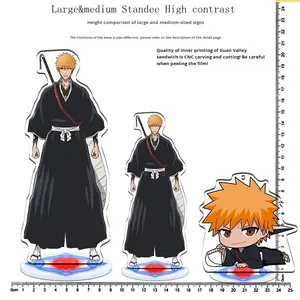 Figurine Anime <span class=keywords><strong>BLEACH</strong></span> Guerre des Mille Ans, Saki Ichigo, en Acrylique Imprimé Intérieur, Sculpture Fine Sans Soudure, Thème Dieu de la Mort, Noire, Modèle Debout - Product Image 3