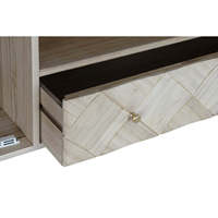 Meuble TV en pin paulownia 118x40x65 naturel