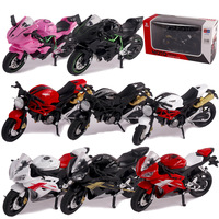 Moto Moulée Sous Pression Yamaha R6 1:18, Modèle de Bureau, Jouet de Simulation pour Décoration de Voiture et Collection de Véhicules Tout-Terrain