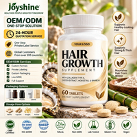Complément alimentaire pour la croissance des cheveux OEM avec collagène de type II, extrait d'huître, queue de cheval et bambou, 60 comprimés, marque privée, santé capillaire