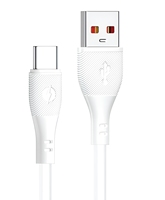 Câble de charge rapide USB-C Android en silicone véritable XF-622T 5A 1M pour téléphones portables, ordinateurs et tablettes, conducteur en cuivre pur