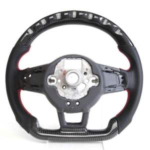 Volante Deportivo Personalizado de 3 Radios y 50MM con Agarre LED de Fibra de Carbono para VW <span class=keywords><strong>Golf</strong></span> 7/<span class=keywords><strong>GOLF</strong></span> GTI <span class=keywords><strong>R6</strong></span> R MK7/MK6/MK5 - Product Image 3